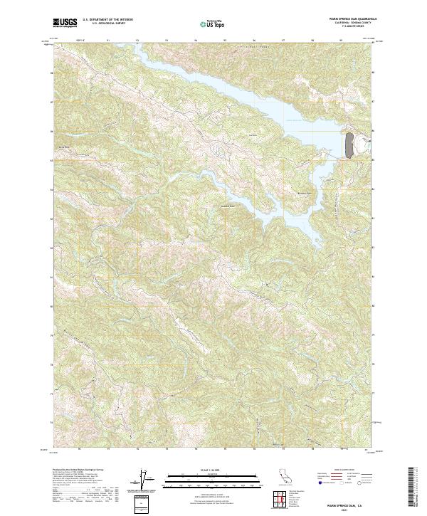 USGS Topographic Map – Warm Springs Dam