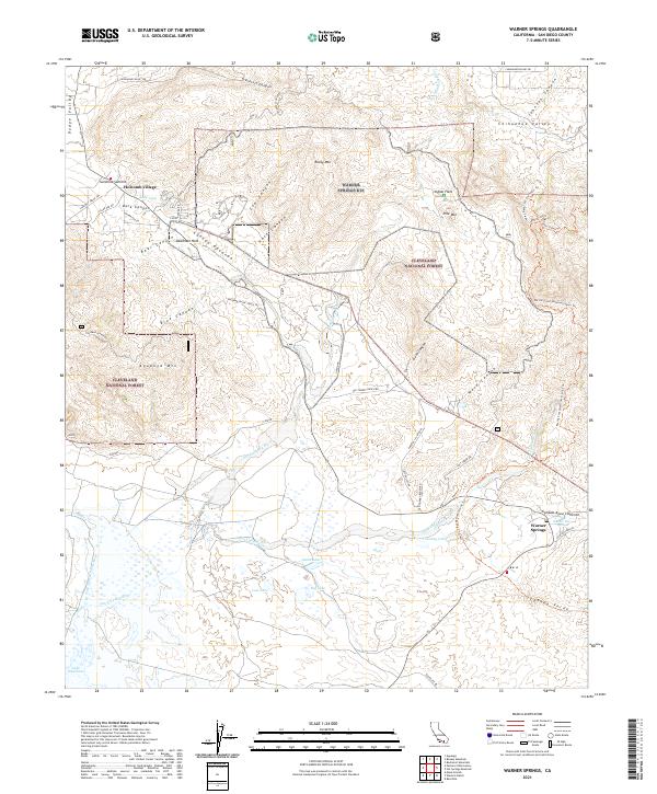 USGS Topographic Map – Warner Springs