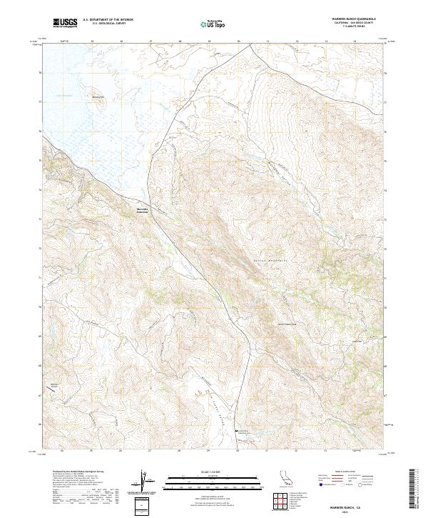 USGS Topographic Map – Warners Ranch