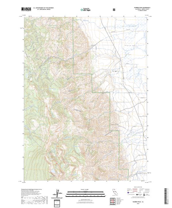 USGS Topographic Map – Warren Peak