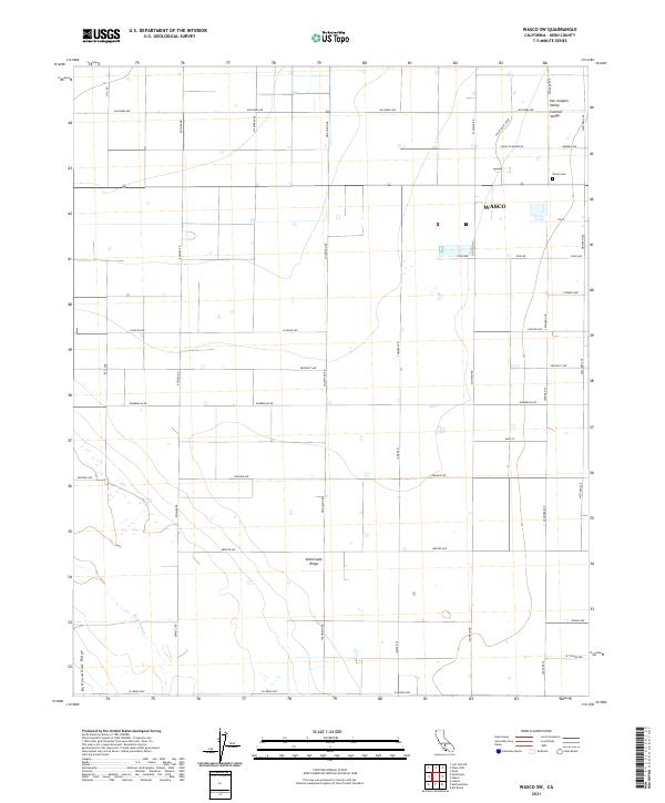 USGS Topographic Map – Wasco SW