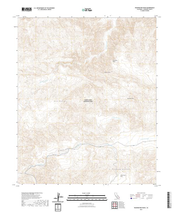 USGS Topographic Map – Washington Wash