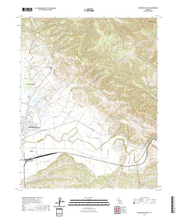 USGS Topographic Map – Watsonville East