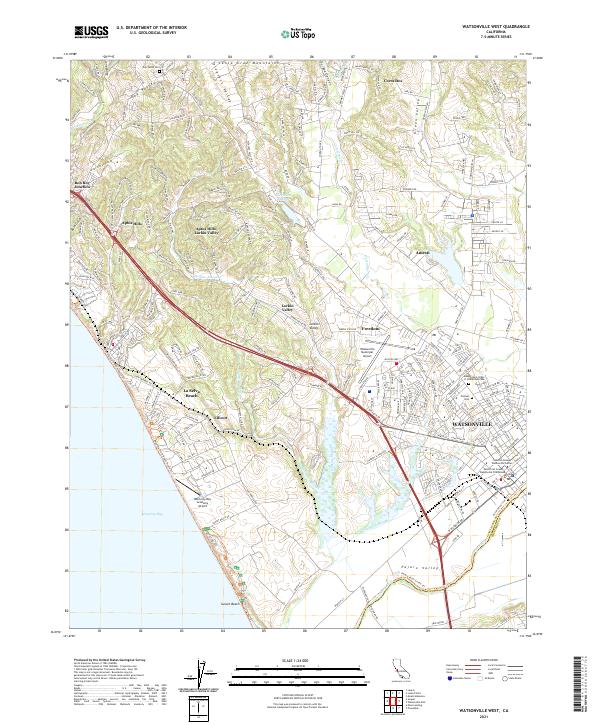 USGS Topographic Map – Watsonville West