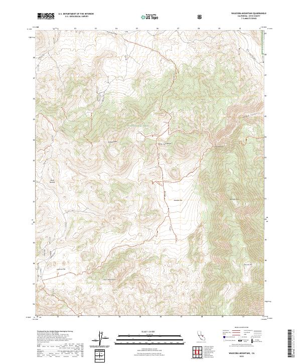 USGS Topographic Map – Waucoba Mountain