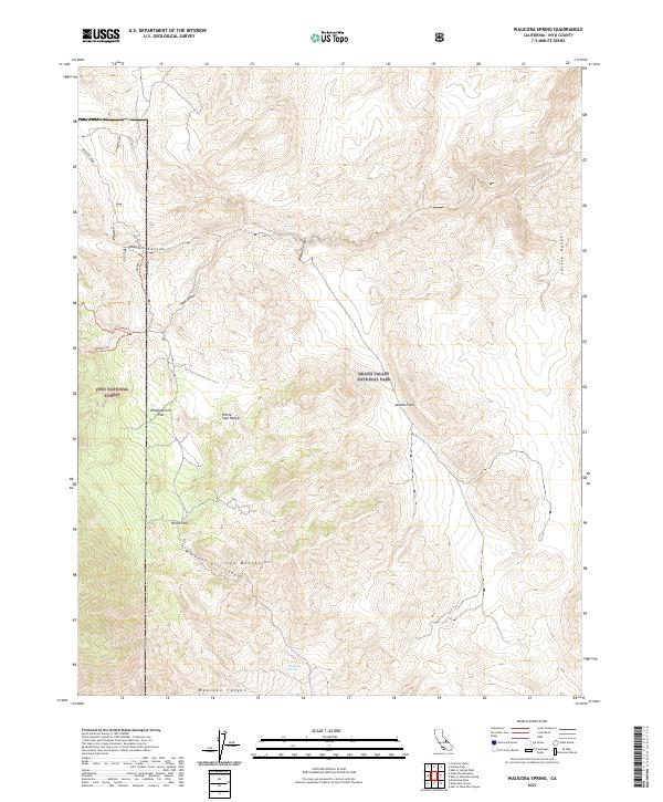 USGS Topographic Map – Waucoba Spring