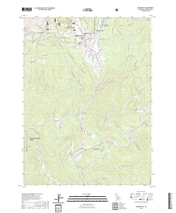 USGS Topographic Map – Weaverville