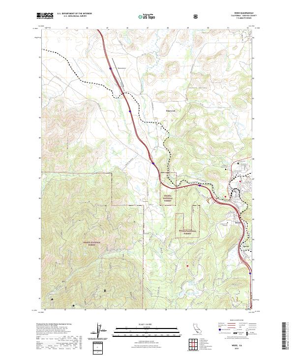 USGS Topographic Map – Weed