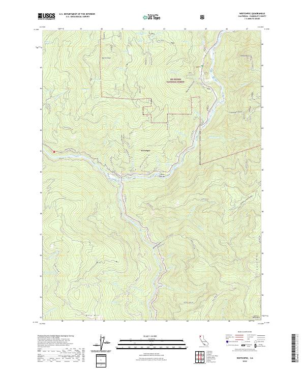 USGS Topographic Map – Weitchpec