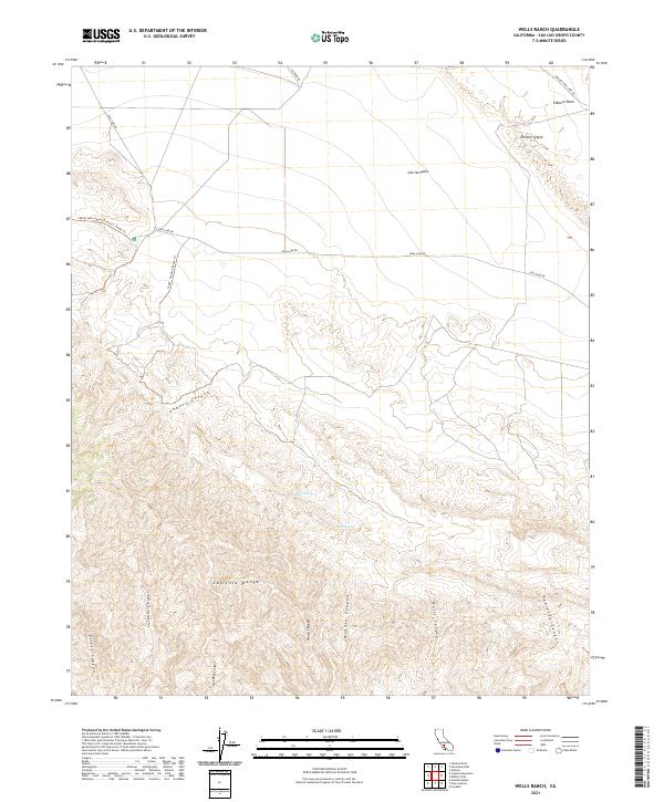 USGS Topographic Map – Wells Ranch