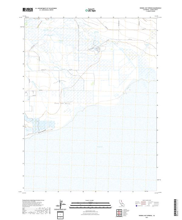 USGS Topographic Map – Wendel Hot Springs
