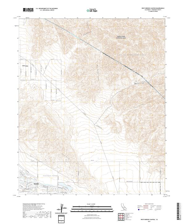 USGS Topographic Map – West Berdoo Canyon