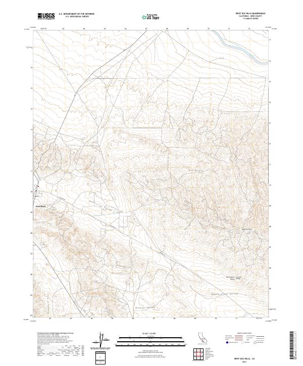 USGS Topographic Map – West Elk Hills