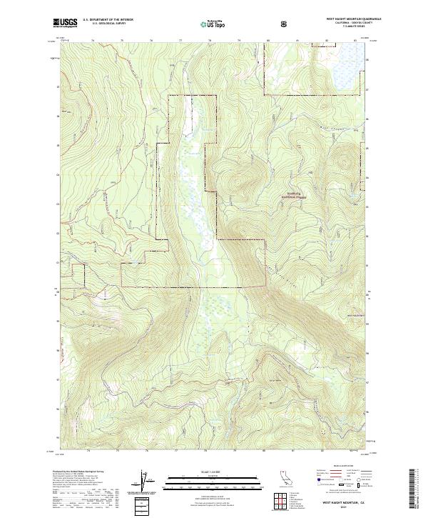 USGS Topographic Map – West Haight Mountain