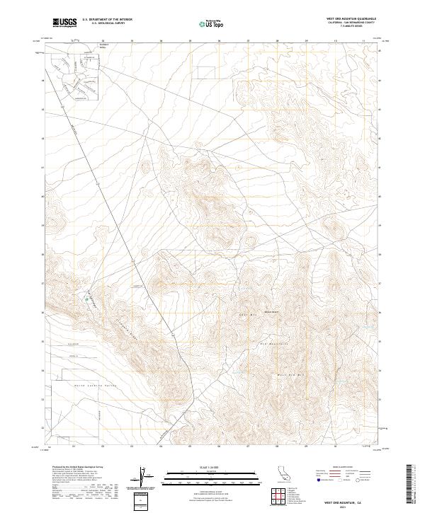USGS Topographic Map – West Ord Mountain