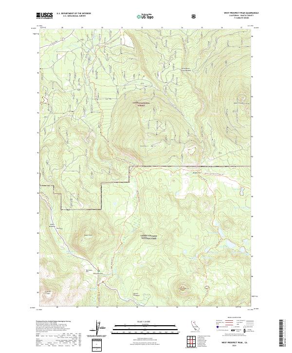 USGS Topographic Map – West Prospect Peak