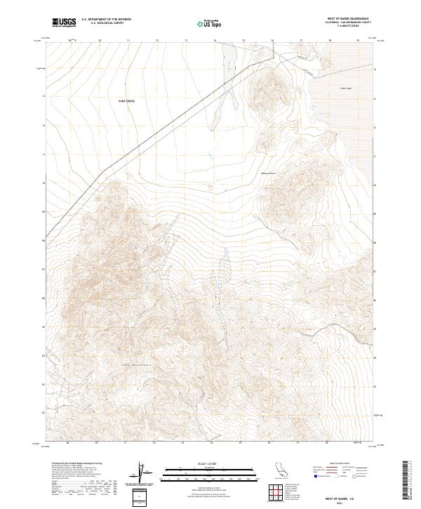 2021 Map of West of Baker, 2021 Print