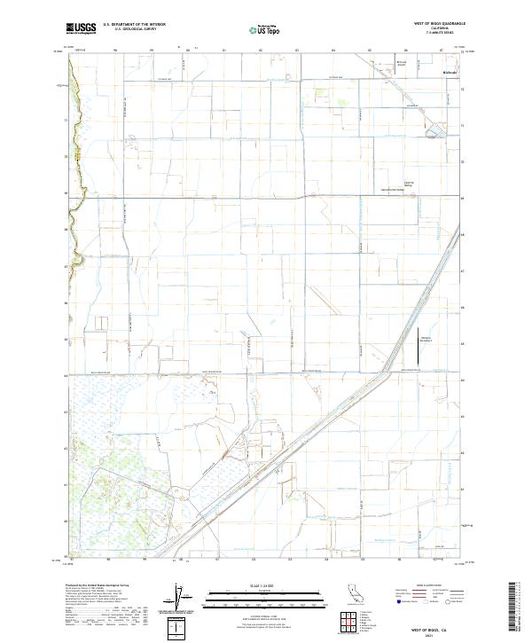 USGS Topographic Map – West of Biggs