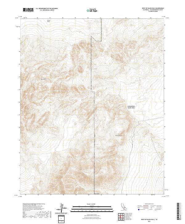 USGS Topographic Map – West of Black Hills
