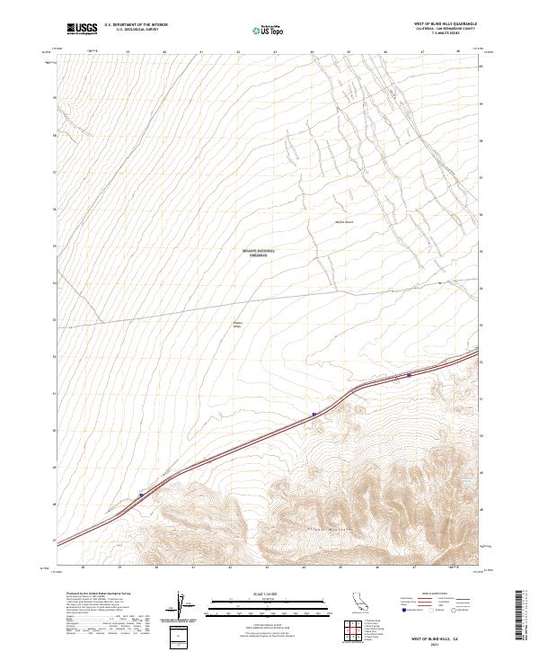 USGS Topographic Map – West of Blind Hills