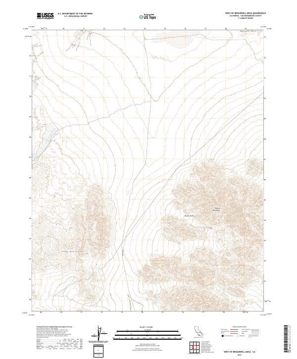 USGS Topographic Map – West of Broadwell Mesa