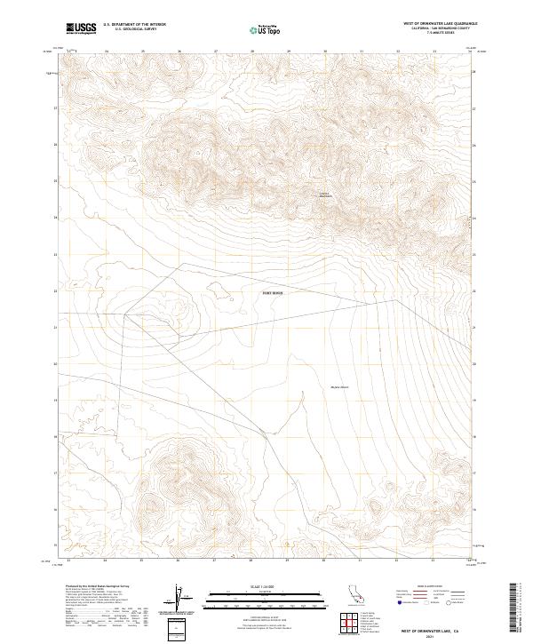 2021 Map of West of Drinkwater Lake, 2021 Print