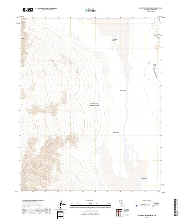 USGS Topographic Map – West of Furnace Creek