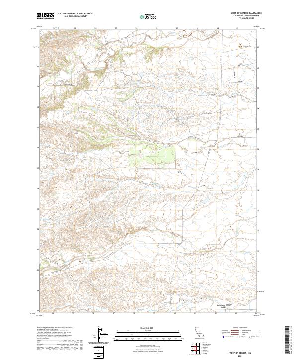 USGS Topographic Map – West of Gerber