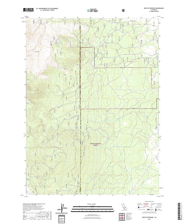 USGS Topographic Map – West of Kephart