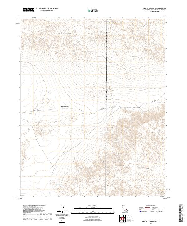 USGS Topographic Map – West of Leach Spring