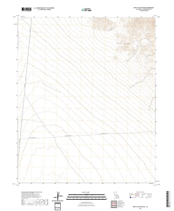 2021 Map of West of Palen Pass, 2021 Print