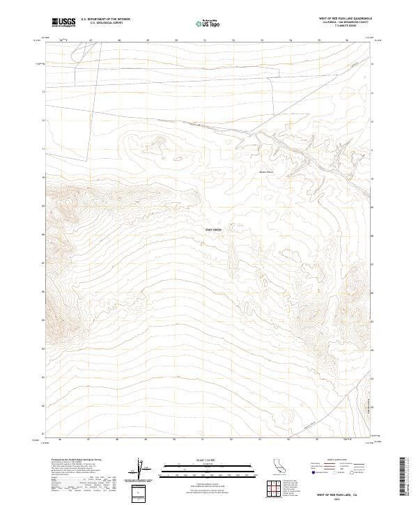 2021 Map of West of Red Pass Lake, 2021 Print
