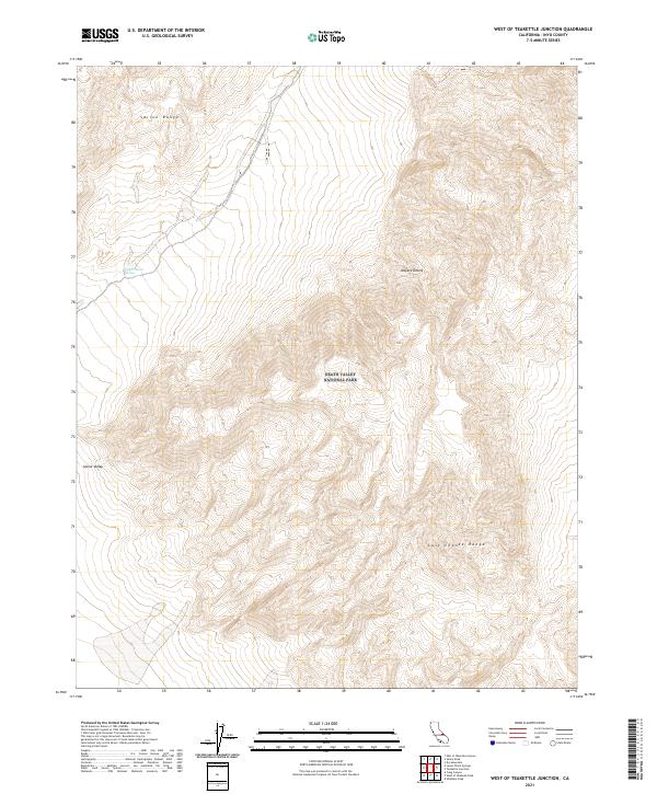 USGS Topographic Map – West of Teakettle Junction