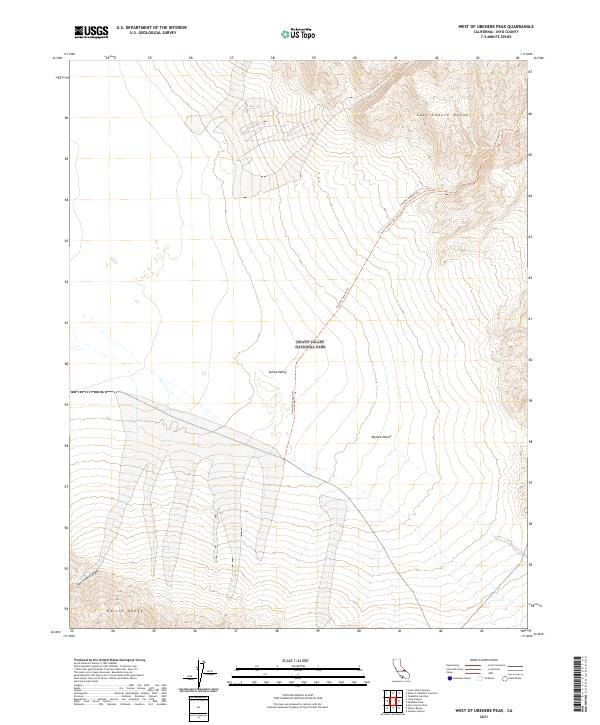 USGS Topographic Map – West of Ubehebe Peak