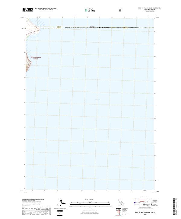 USGS Topographic Map – West of Willow Ranch