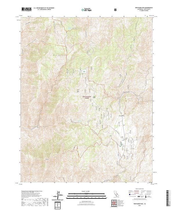 USGS Topographic Map – Westgard Pass