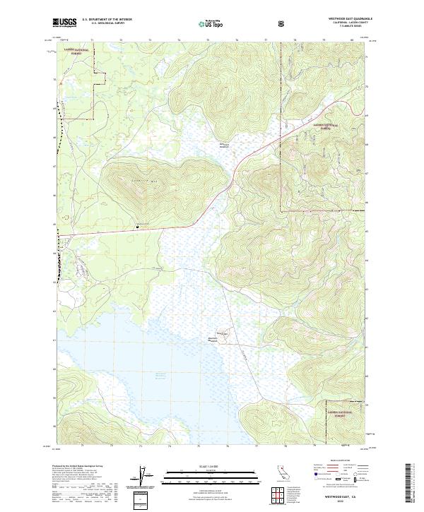 USGS Topographic Map – Westwood East