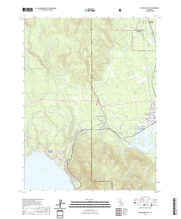 USGS Topographic Map – Westwood West