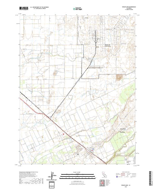 USGS Topographic Map – Wheatland