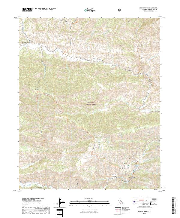 USGS Topographic Map – Wheeler Springs