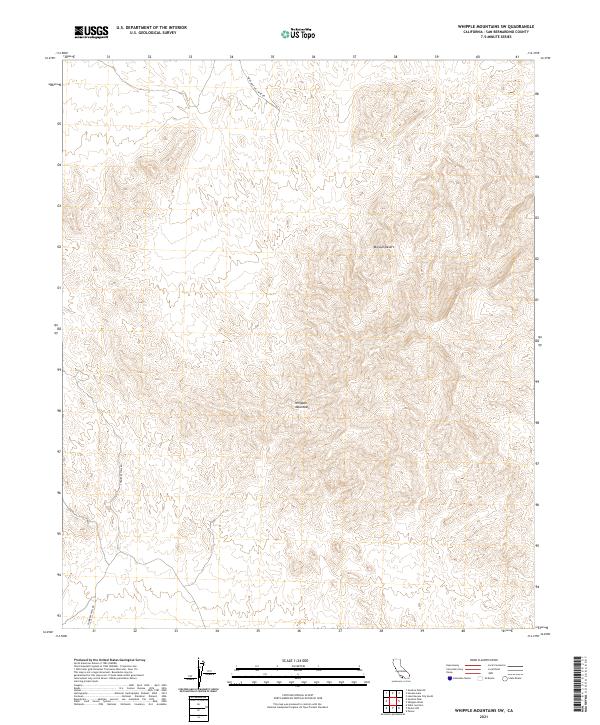 USGS Topographic Map – Whipple Mountains SW