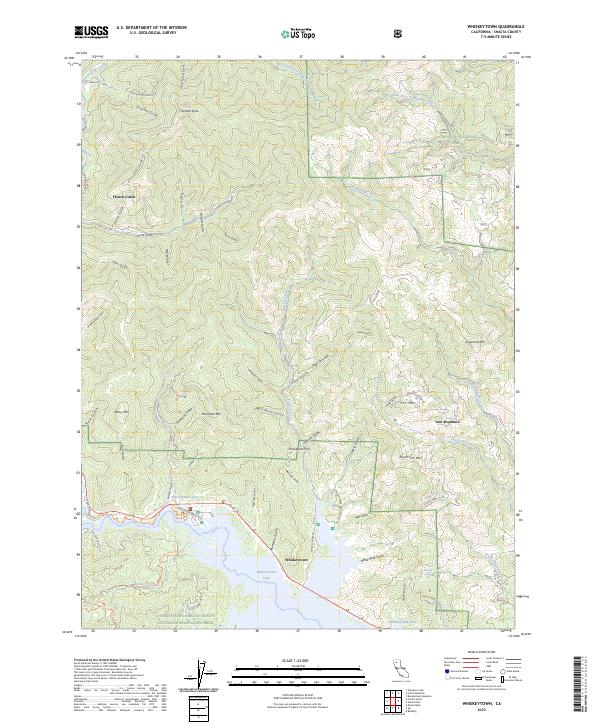 USGS Topographic Map – Whiskeytown