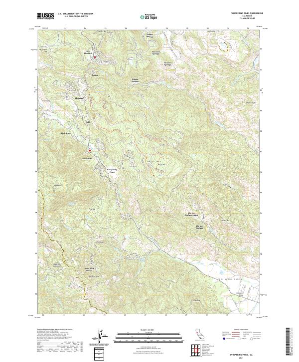 USGS Topographic Map – Whispering Pines