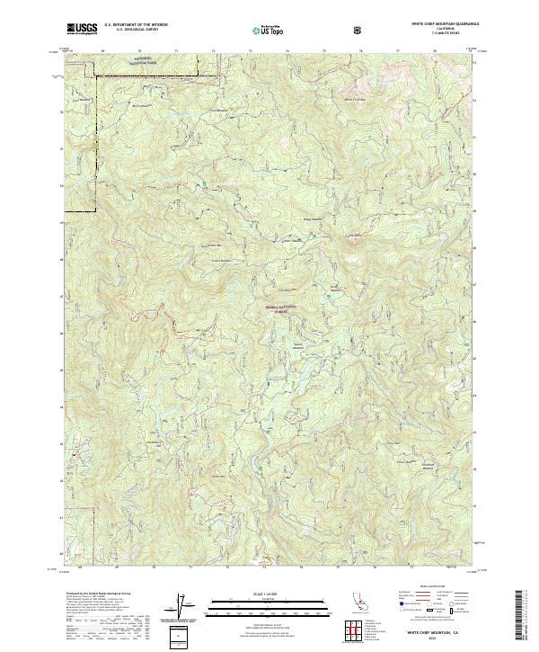 USGS Topographic Map – White Chief Mountain