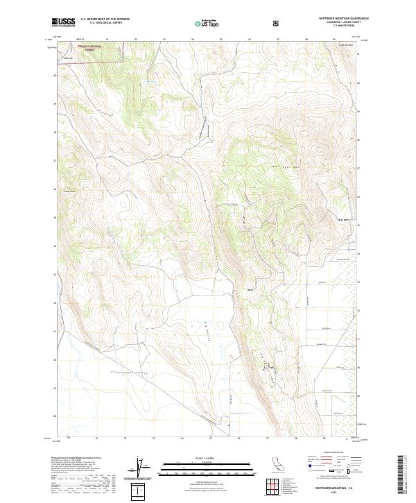 USGS Topographic Map – Whitinger Mountain