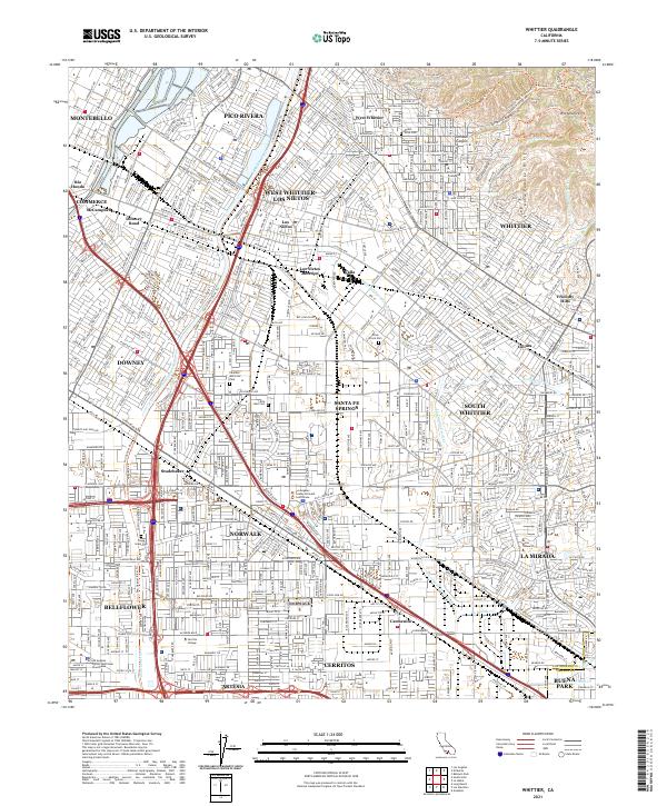 USGS Topographic Map – Whittier
