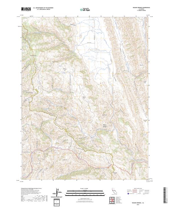 USGS Topographic Map – Wilbur Springs