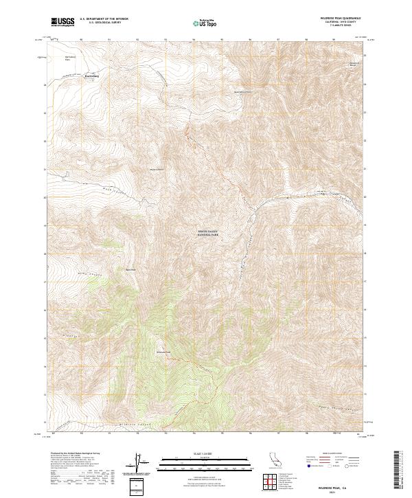 USGS Topographic Map – Wildrose Peak