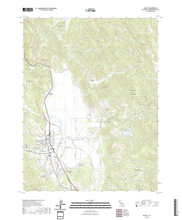 USGS Topographic Map – Willits