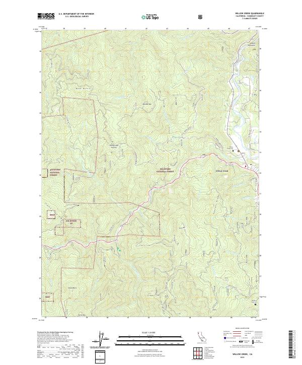 USGS Topographic Map – Willow Creek